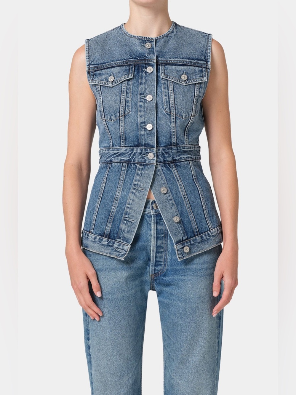 NWT Citizens of Humanity Idalene Denim Vest size Small